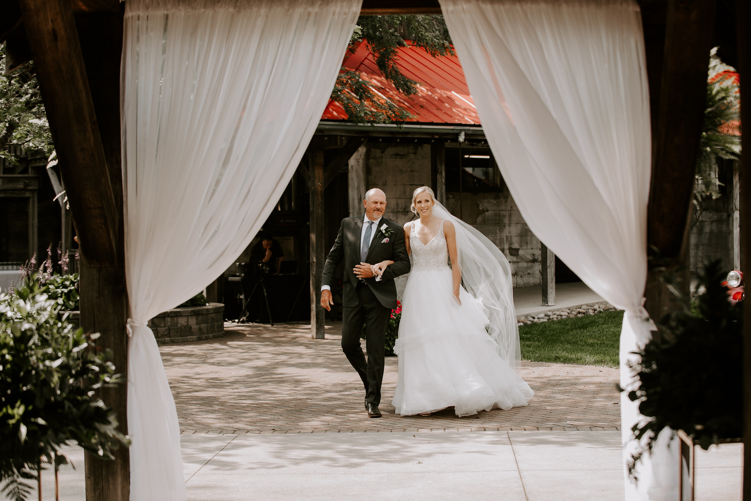 Belcroft Estates Wedding - walking down the aisle