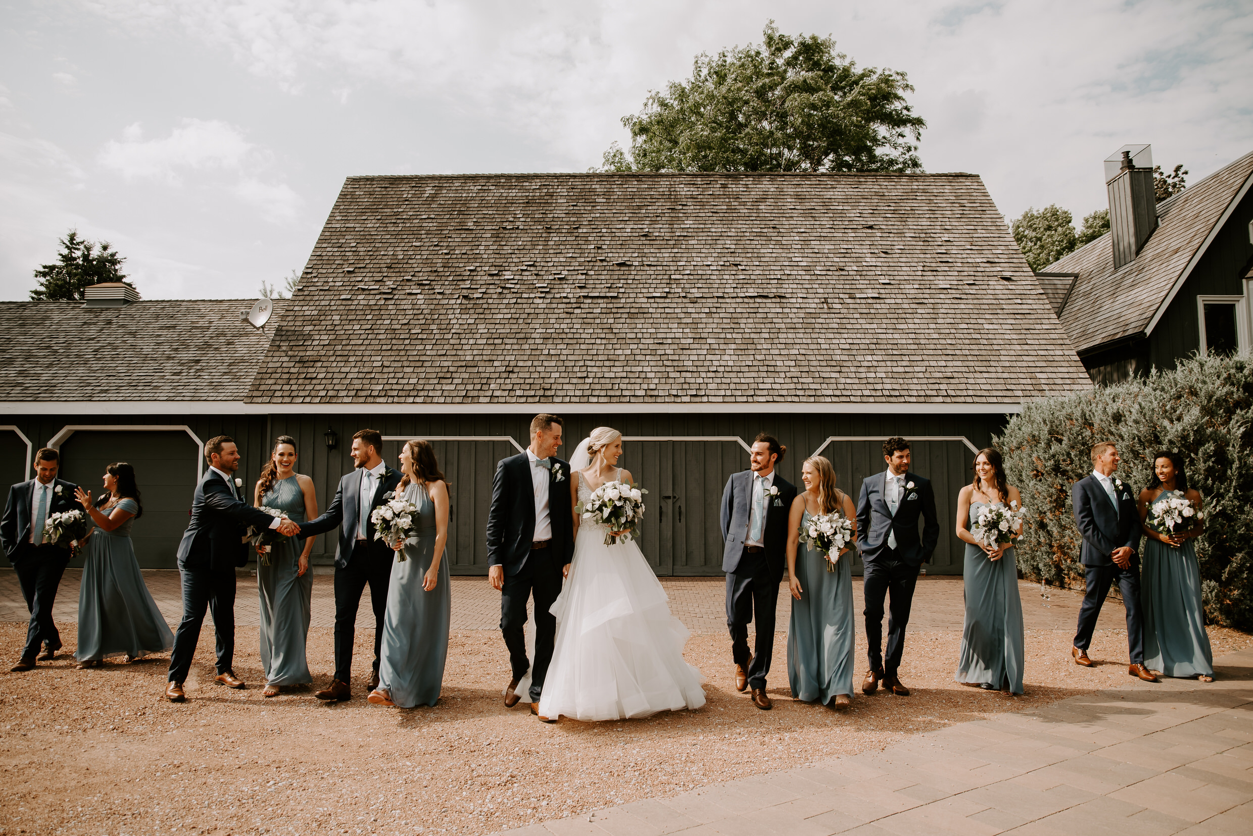 Belcroft Estates Wedding - wedding party barn portraits