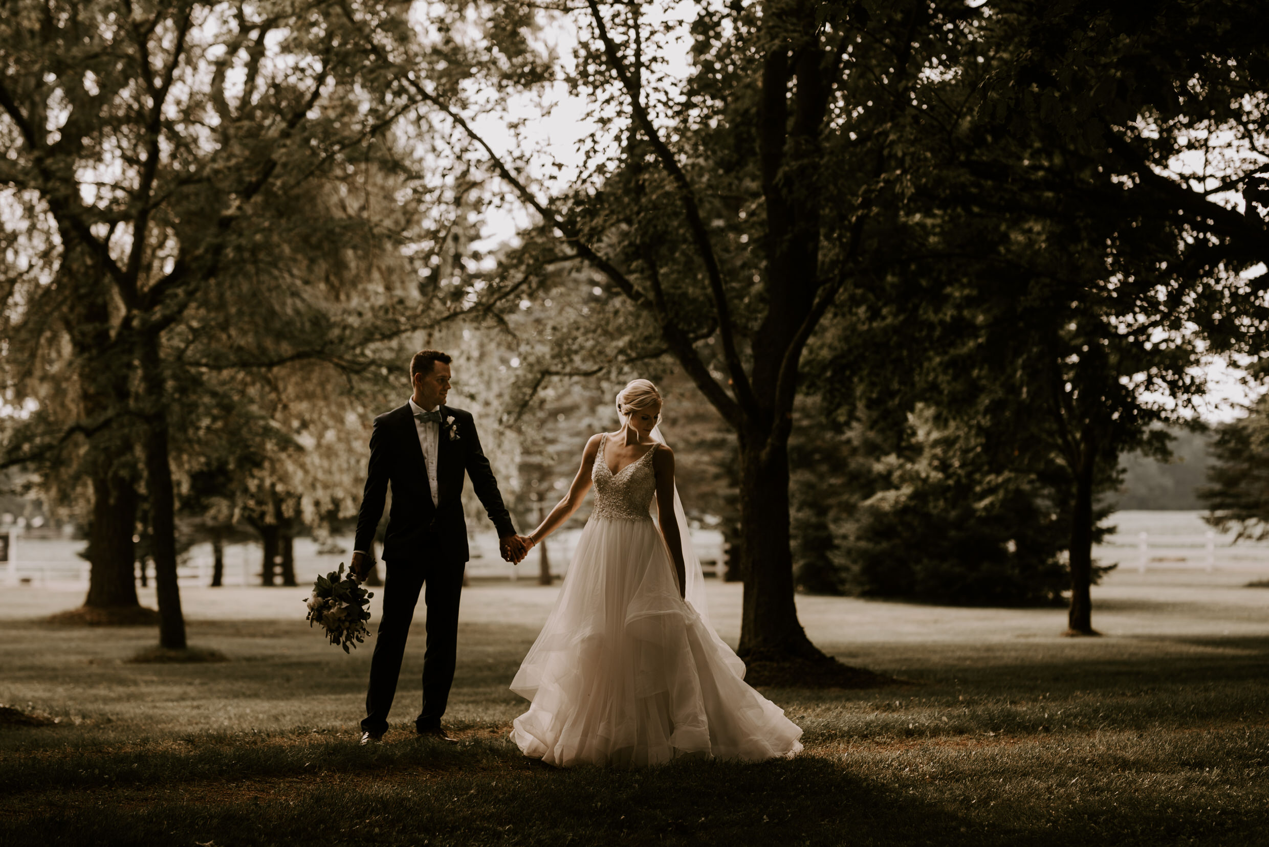 Belcroft Estates Wedding - bride and groom dramatic portrait