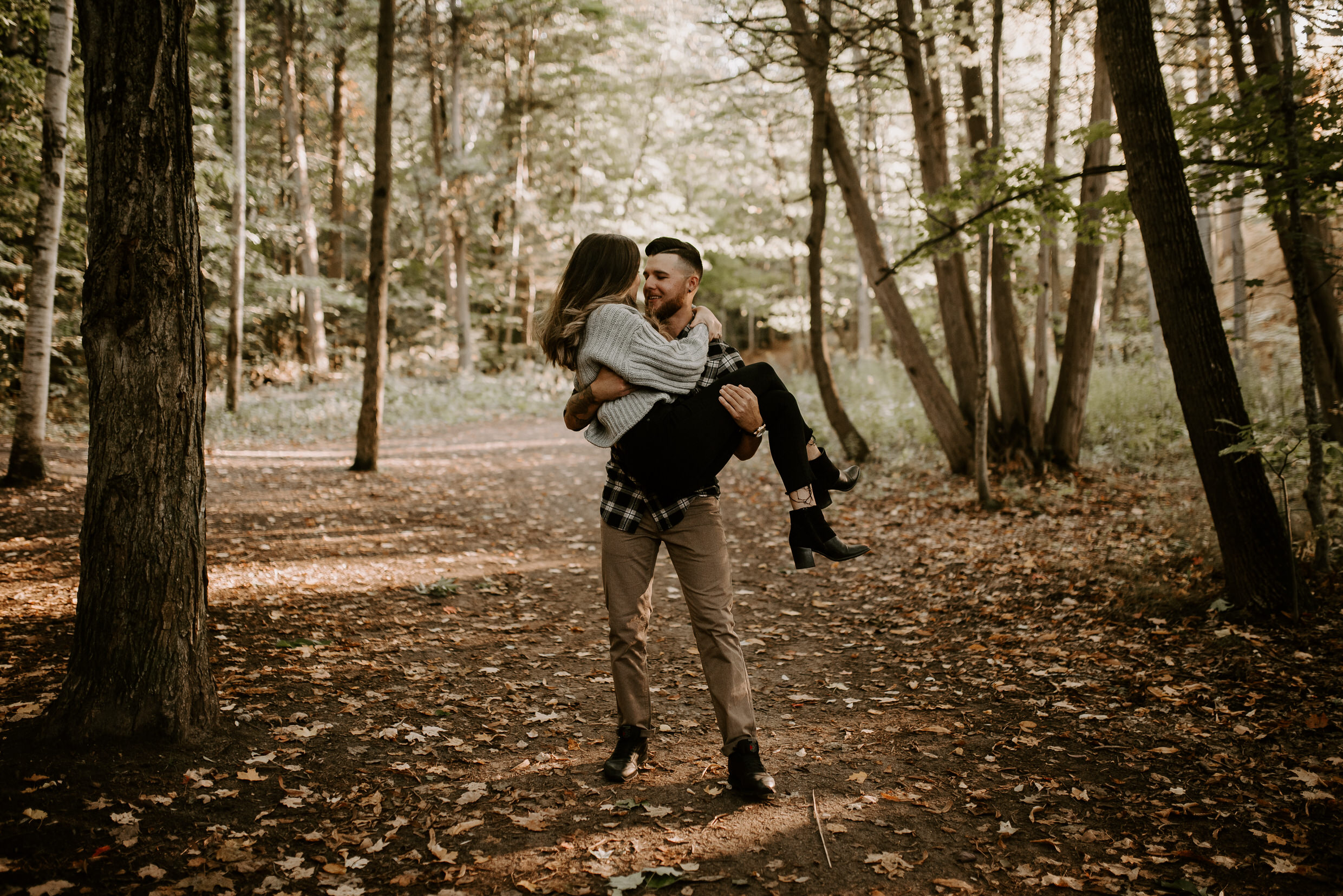 Muskoka Engagement Session - carried away in the forest