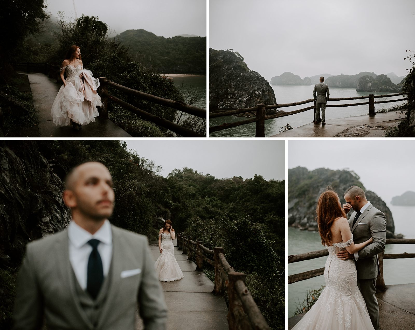 bride and groom have a unique elopement in vietnam 