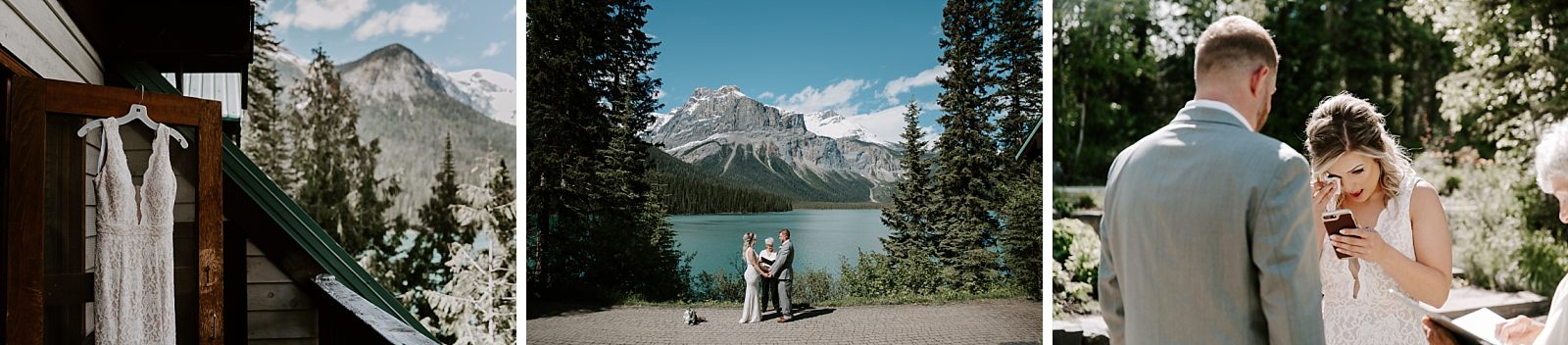 bride and groom have unique elopement in Banff, Canada 